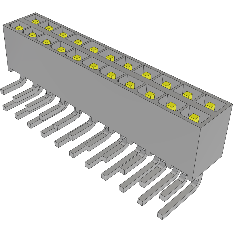 Samtec-IPT1-111-01-S-D-RA Steckverbinderleisten und Leiterplattenbuchsen Conn Wire to Board HDR 22 POS 2.54mm Solder RA Side Entry Thru-Hole Mini Mate® Tube