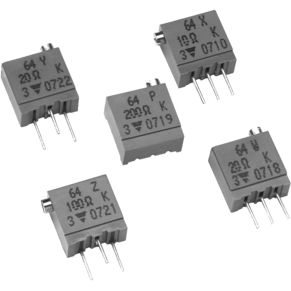 Vishay-M64Y102KB40 Resistor, capacitores variables, potenciómetres y reostates Res Cermet Trimmer 1K Ohm 10% 0.5W(1/2W) 21(Elec)/23(Mech)Turns 2.2mm (9.7 X 5 X 11.1mm) Pin Thru-Hole Box
