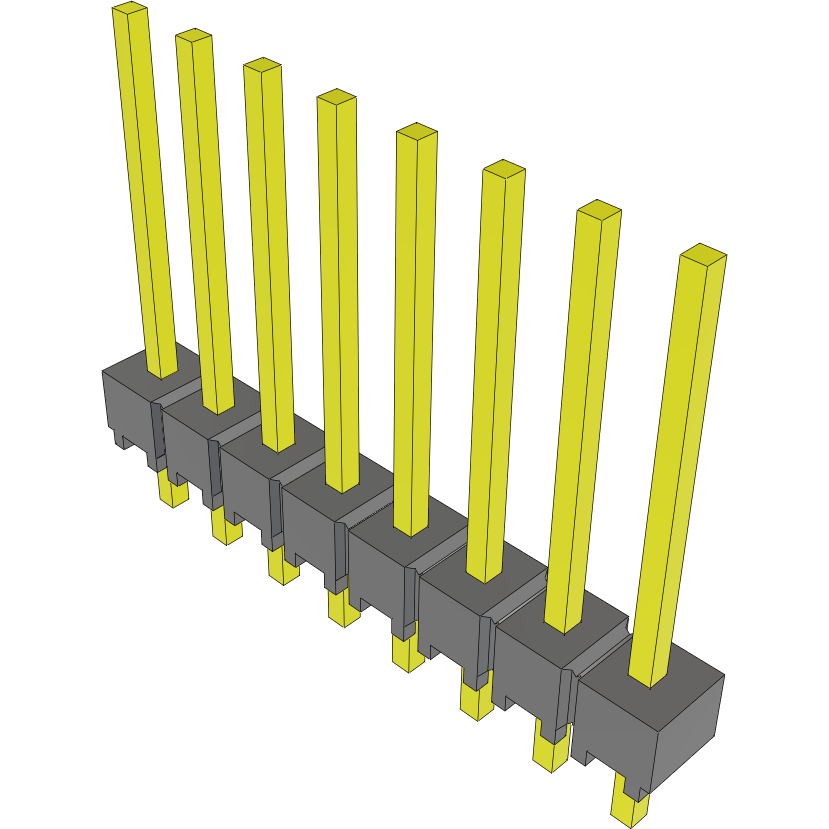 Samtec-MTSW-108-22-S-S-440 Steckverbinderleisten und Leiterplattenbuchsen Conn Unshrouded Header HDR 8 POS 2.54mm Solder ST Top Entry Thru-Hole Bulk