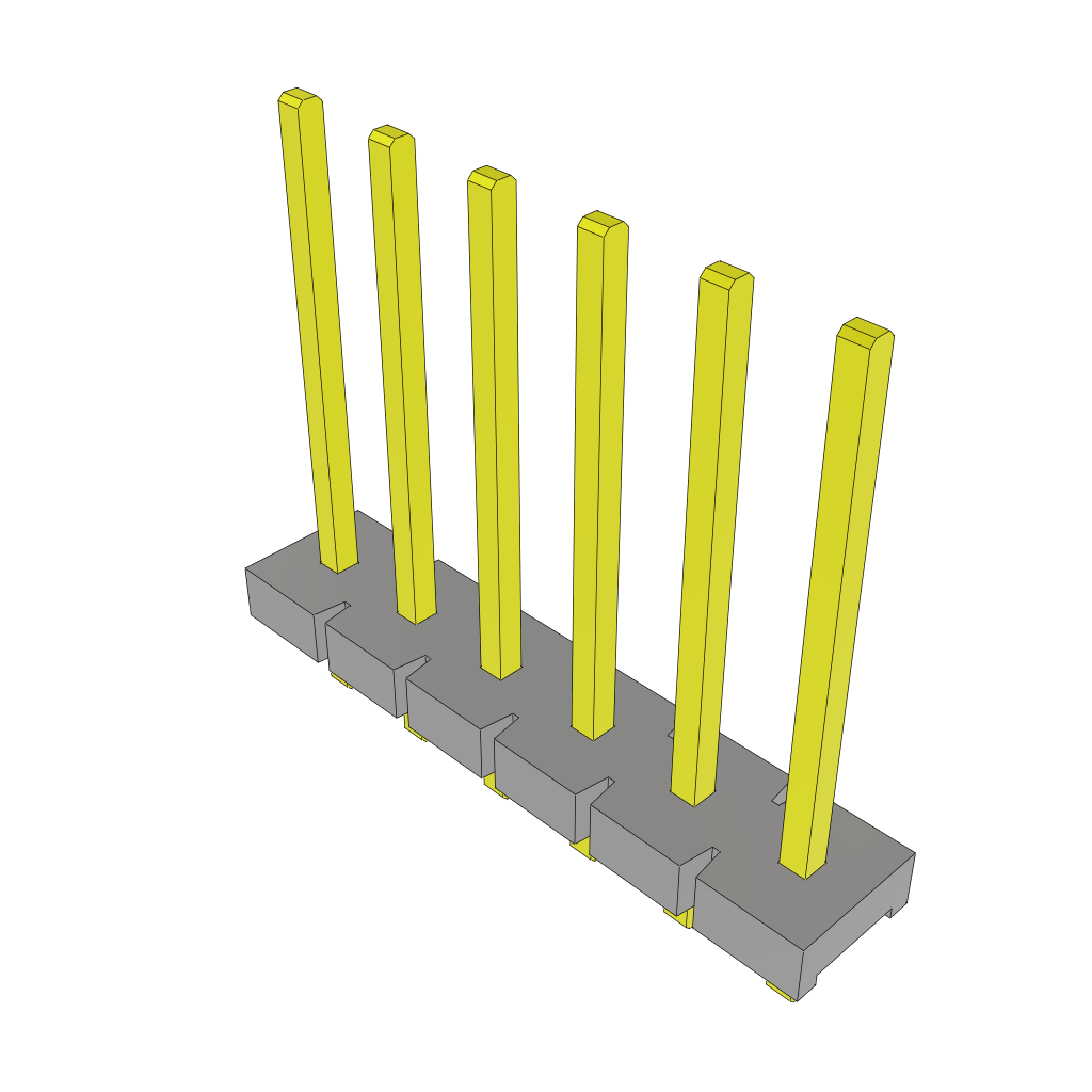 Samtec-HPM-06-04-T-S Connector Headers and PCB Receptacles Conn Unshrouded Header HDR 6 POS 5.08mm Solder ST Top Entry Thru-Hole Bulk
