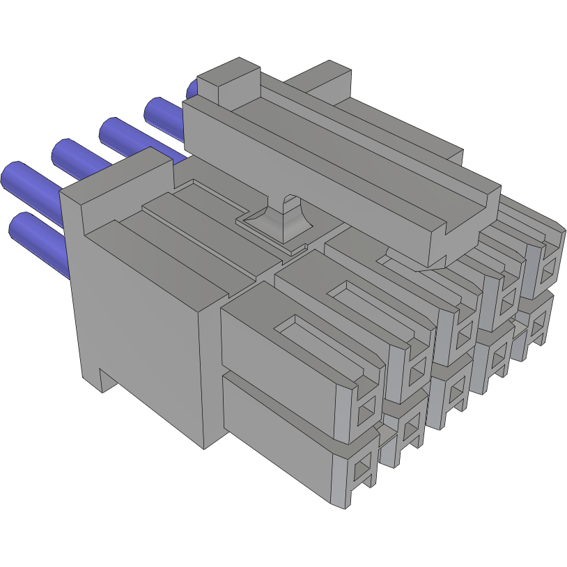 Samtec-MMSD-05-24C-L-06.00-S-K Cable Assembly AC Power Cable Assembly 0.152m Power 10 POS SKT Crimp 24AWG