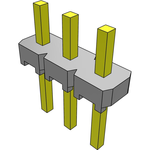 Conn Unshrouded Header HDR 3 POS 2.54mm Solder ST Top Entry Thru-Hole Bulk