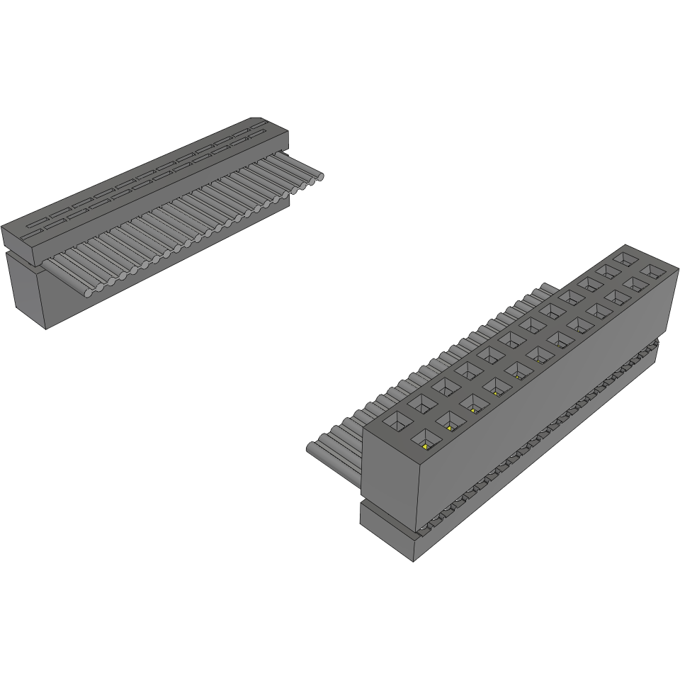 Samtec-IDSD-12-D-09.00-R Assemblaggio cavo a nastro piatto Cable Assembly 0.228m 28AWG 1.27mm 24 to 24 POS IDC Connector to IDC Connector F-F Bulk
