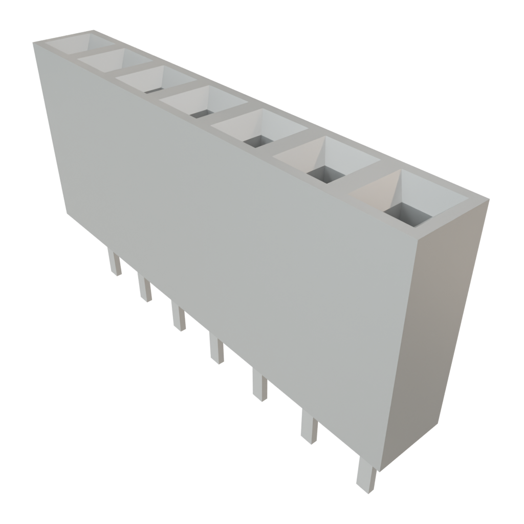 Samtec-BCS-107-F-S-TE Steckverbinderleisten und Leiterplattenbuchsen Conn Socket Strip SKT 7 POS 2.54mm Solder ST Top Entry Thru-Hole TIGER CLAW™ Tube
