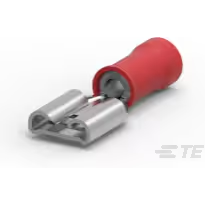 TE Connectivity-640903-1 Terminales del conductor Quick Disconnect Terminal 18-22AWG Brass Red F 23.36mm Tin PIDG™ Loose