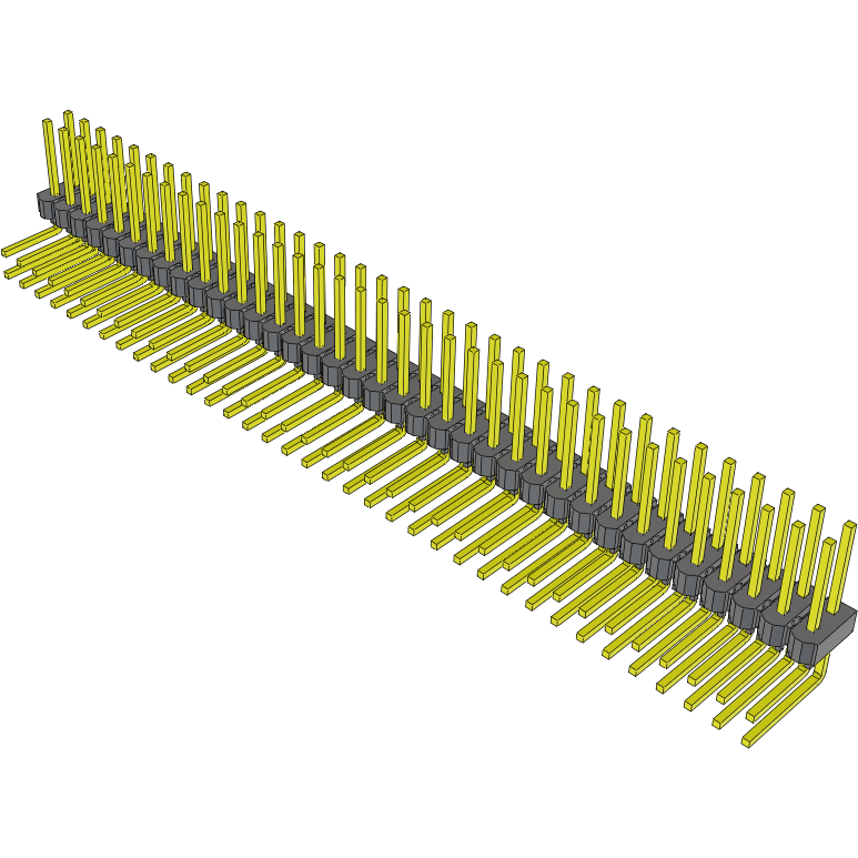 Samtec-MTSW-136-09-G-D-320-RA Connector Headers and PCB Receptacles Conn Unshrouded Header HDR 72 POS 2.54mm Solder RA Side Entry Thru-Hole Bulk