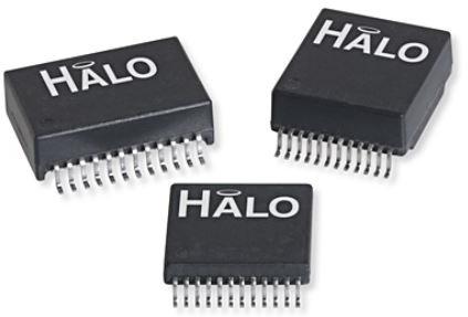 HALO Electronics-TG111-E001J24RLTR Telecom, Übertrager SMD Single Port Gigabit or Dual Port 10/100BASE-TX Isolation Modules