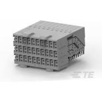 ERNI Electronics-100700050001 Steckverbinder, Mutterplatine Conn Hard Metric RCP 60 POS 2.5mm Press Fit RA Thru-Hole Tube