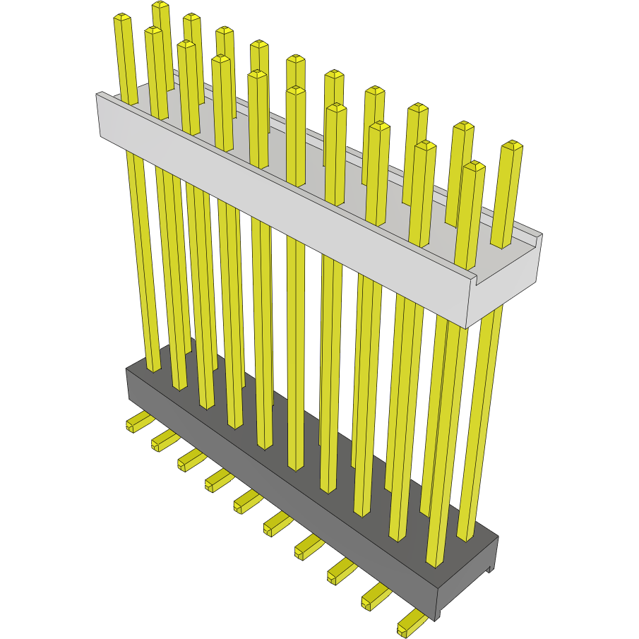 Samtec-HW-10-20-G-D-890-SM Cabezales del conector y receptáculos PCB Conn Board Stacker HDR 20 POS 2.54mm Solder ST Top Entry SMD Tube