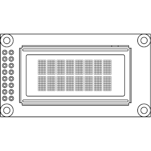 Vishay-O008N002ABPP5N0000 OLED-Module OLED Module 8Char x 2Line Blue/Green/Red/Yellow/White OLED Display Character Display Parallel/ SPI(Option) Interface 5V 16-Pin