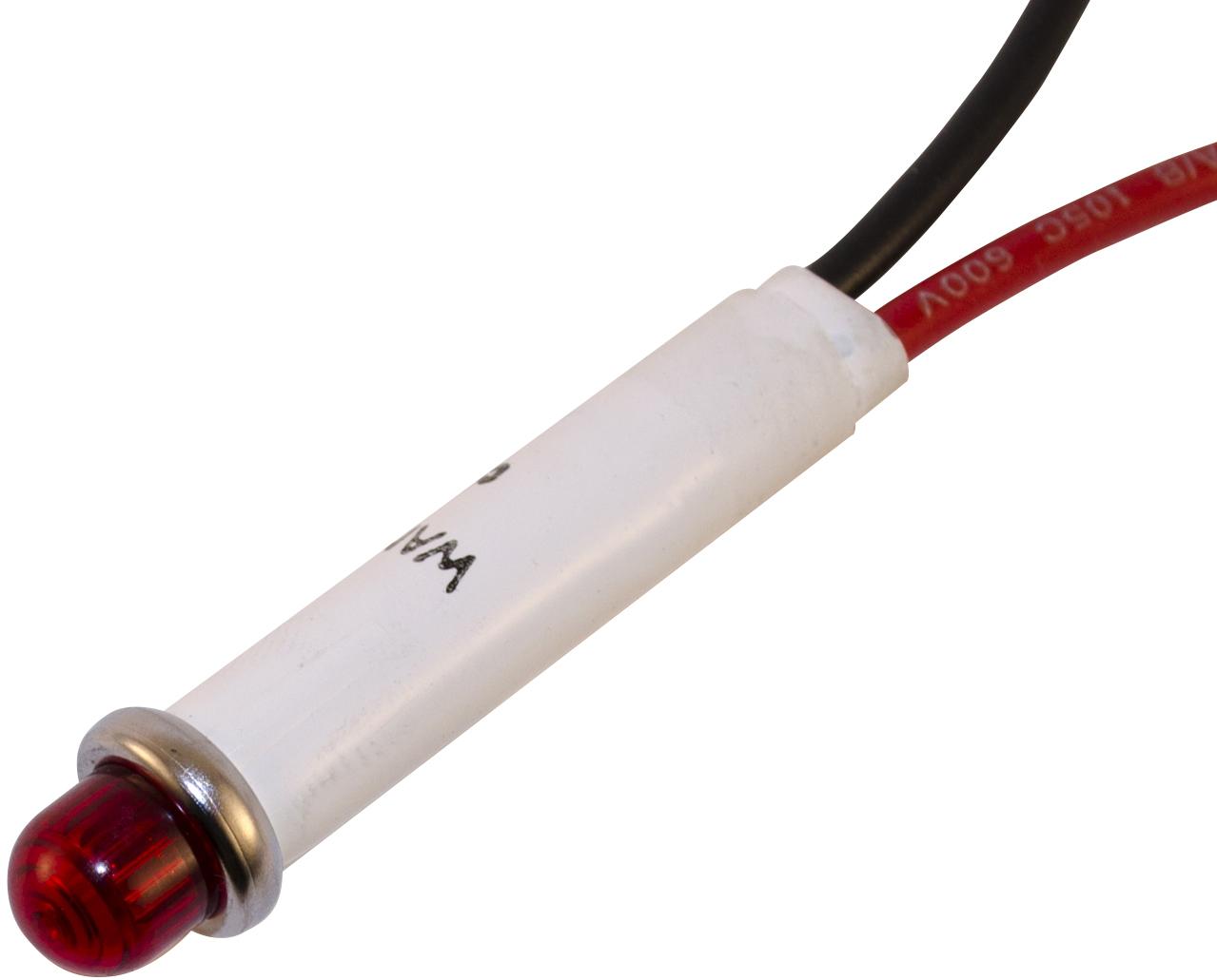 Wamco, Inc-WL-2191U1-12V Panel Mount Indicators LED Panel Mount Indicator Uni-Color Red 2-Pin