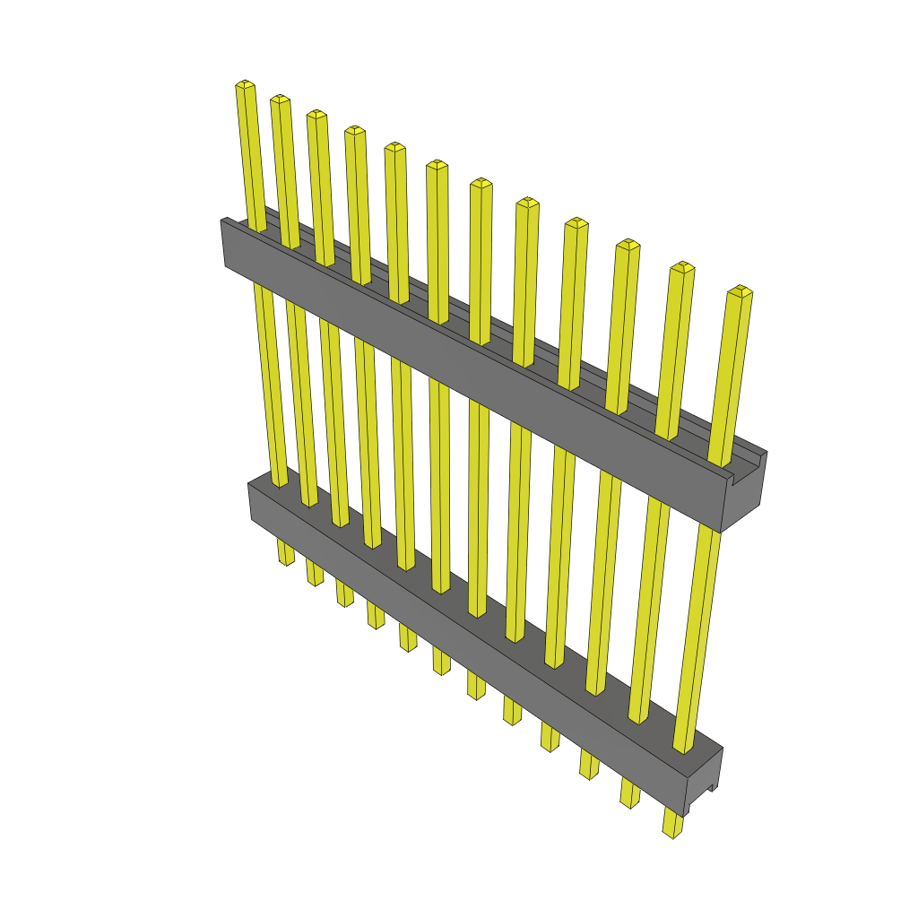Samtec-ZW-12-20-S-S-728-126 Steckverbinderleisten und Leiterplattenbuchsen Conn Board Stacker HDR 12 POS 2.54mm Solder ST Top Entry Thru-Hole Bulk