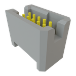 Conn Shrouded Header (4 Sides) HDR 10 POS 1.27mm Solder ST Top Entry Thru-Hole TIGER EYE™ Tube
