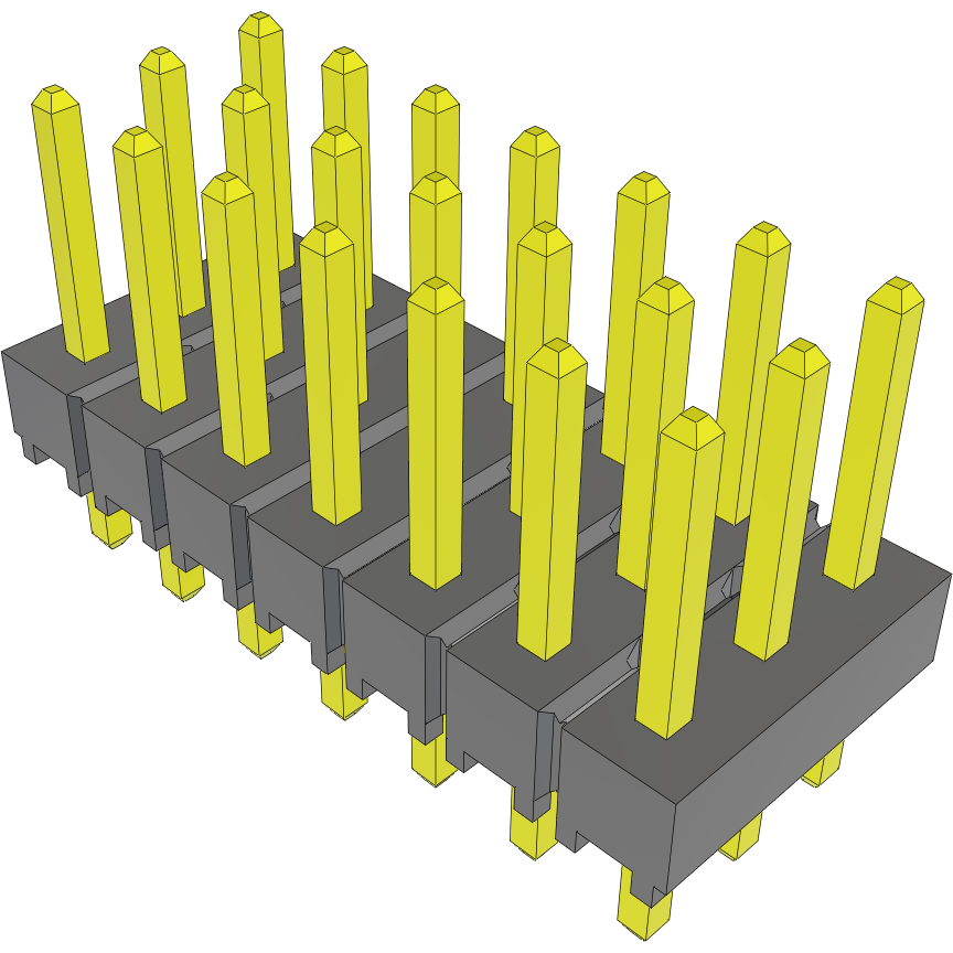 Samtec-TSW-107-07-T-T Steckverbinderleisten und Leiterplattenbuchsen Conn Unshrouded Header HDR 21 POS 2.54mm Solder ST Top Entry Thru-Hole Bulk
