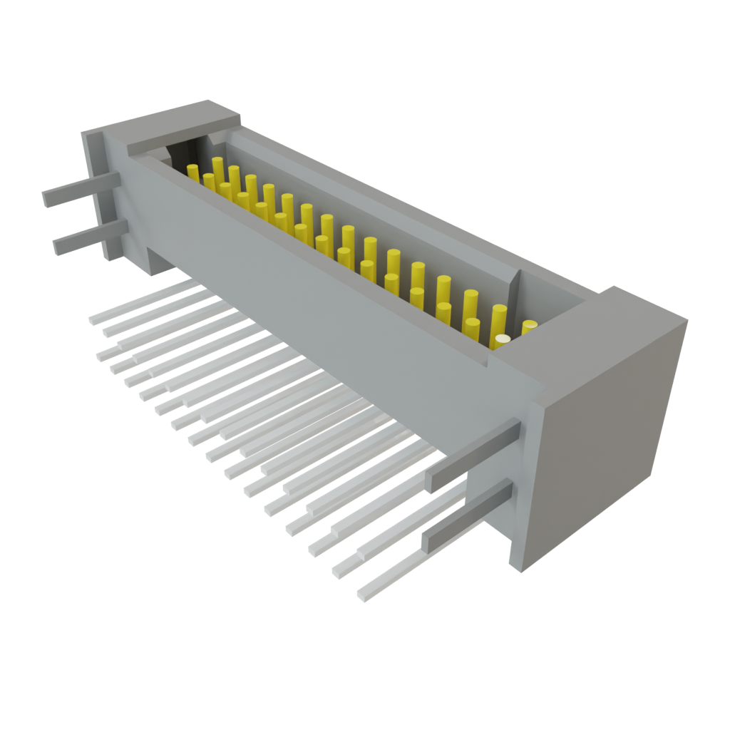 Samtec-TFM-115-01-S-D-RE2-WT Embases de raccordement et réceptacles PCB Conn Shrouded Header (4 Sides) HDR 30 POS 1.27mm Solder RA Side Entry Thru-Hole TIGER EYE™ Tube