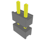 Conn Board Stacker HDR 2 POS 2.54mm Solder ST Top Entry Thru-Hole Bulk