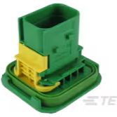 TE Connectivity-3-1564416-1 Connector Discrete Wire Housing Conn Housing PL 8 POS 4mm Crimp ST Panel Mount Green Carton