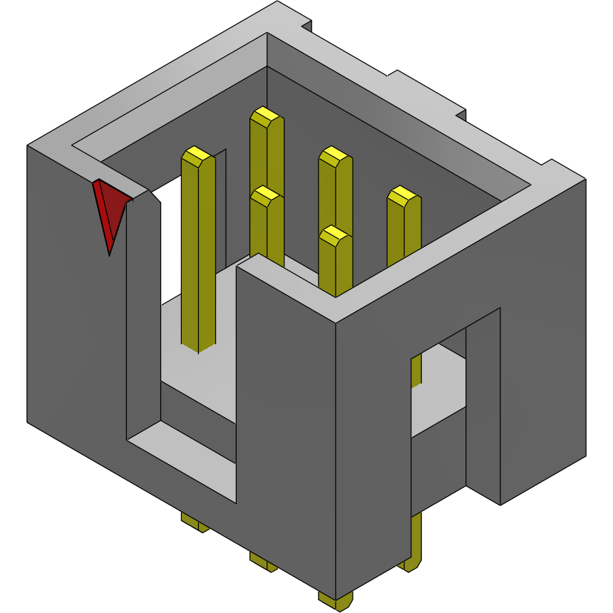 Samtec-TSS-103-01-F-D Piastre connettori e prese PCB Conn Shrouded Header (4 Sides) HDR 6 POS 2.54mm Solder ST Top Entry Thru-Hole Bulk
