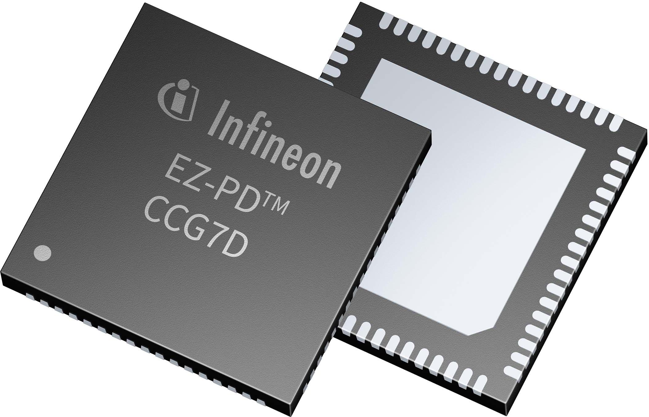 Infineon Technologies AG-CYPD7299-68LDXST USB-Schnittstellenschaltkreise High Speed Basic USB Type-C Controller USB-C 5V/9V/12V/15V/18V T/R Automotive 68-Pin QFN EP