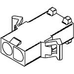 Conn Housing PL 2 POS 6.7mm Crimp ST Cable Mount Natural Bag