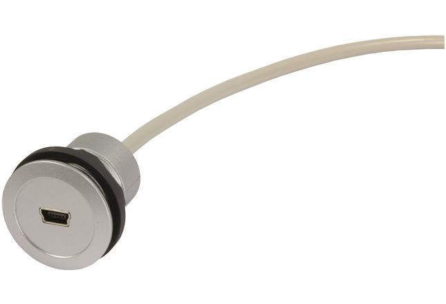 HARTING-09454521908 Cable Assembly USB Cable Assembly 0.5m USB 2.0 Type A to Mini USB Type B F-M