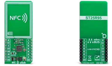 MikroElektronika-MIKROE-5935 RF/Drahtlos-Entwicklungsplatinen und Kits ST25R95 NFC/RFID Reader and Writer Click Board