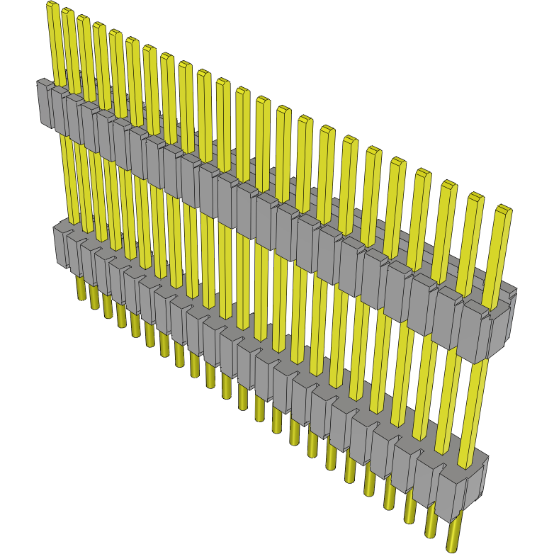Samtec-DWM-23-59-G-S-469 Embases de raccordement et réceptacles PCB Conn Board Stacker HDR 23 POS 1.27mm Solder ST Thru-Hole Tube