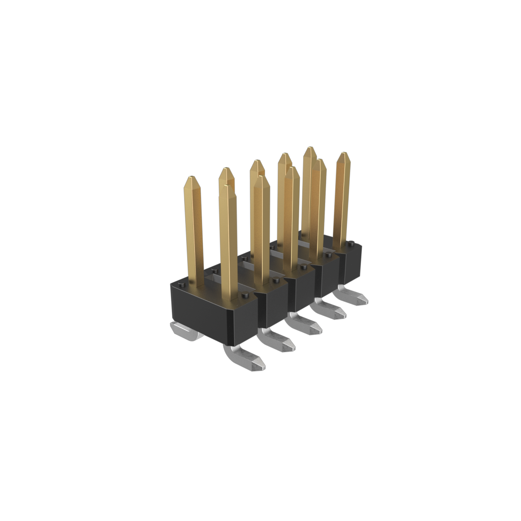 Amphenol Communications Solutions-95278-101A10LF Steckverbinderleisten und Leiterplattenbuchsen BergStik®, Board to Board connector, Unshrouded Header, SMT, Double Row, 10 Positions, 2.54 mm Pitch, Vertical, 5.84 mm (0.23 in.) Mating