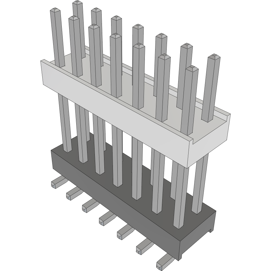 Samtec-HW-07-10-T-D-565-SM Connector Headers and PCB Receptacles Conn Board Stacker HDR 14 POS 2.54mm Solder ST Top Entry SMD Tube