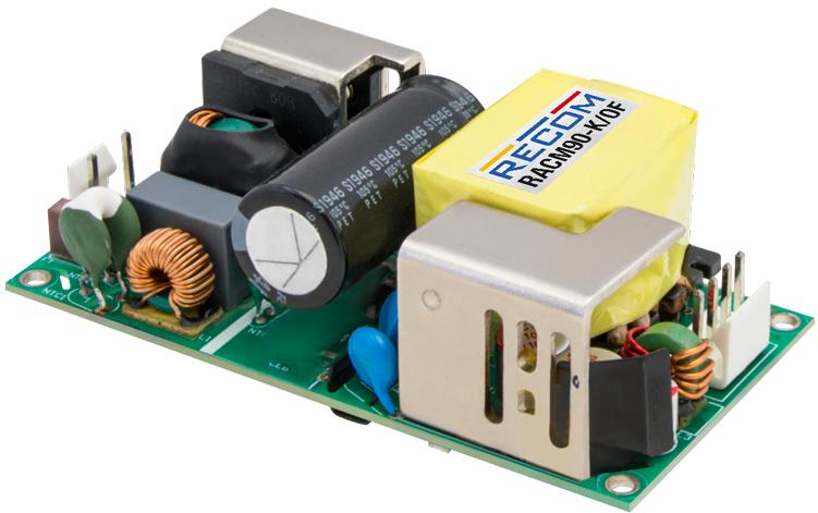 RECOM Power-RACM90-12SK/OF AC-DC-Spannungsversorgung AC/DC Power Supply Single-OUT 12V 7.5A 90W 6-Pin Tray