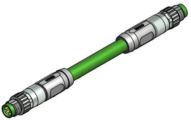 CONEC-42-12260 null Cable Assembly Circular STP 5m 22AWG M8 Circular to M8 Circular 4 to 4 POS M-M