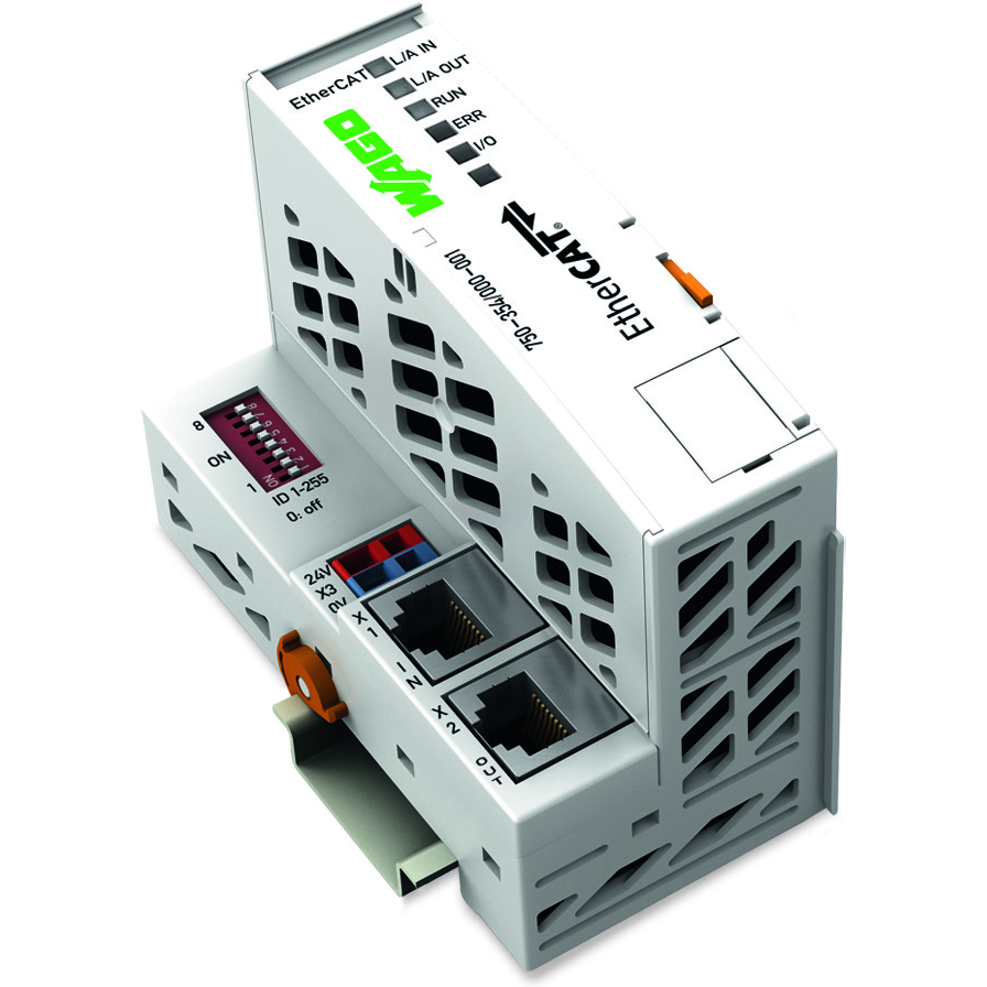 WAGO-750-354/000-002 Prodotti vari Fieldbus Coupler Ether Cat, ID Switch, 100 Mbit/S, Diagnostics, Light Gray