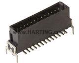 HARTING Technology Group-15120122401000 Connector Headers and PCB Receptacles Conn Shrouded Header (4 Sides) HDR 12 POS 1.27mm Solder ST SMD har-flex® T/R