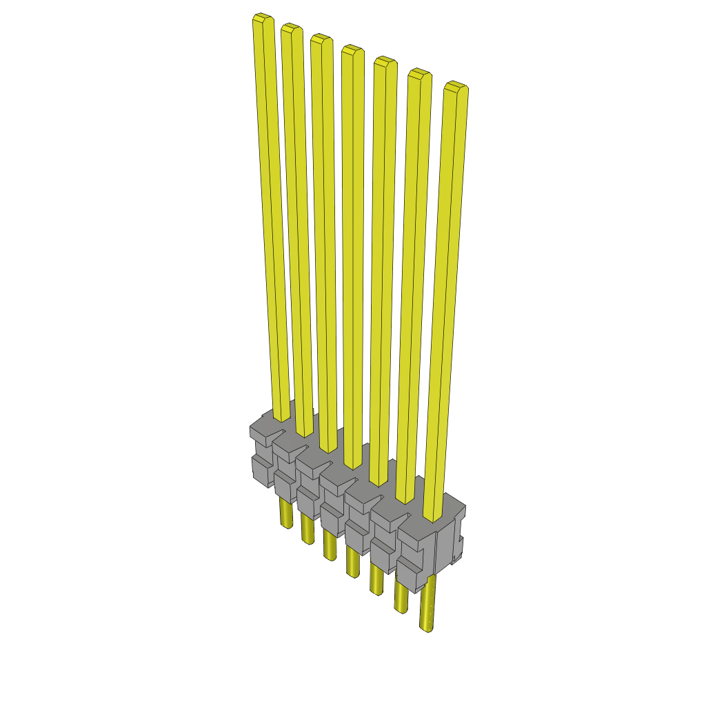 Samtec-TMS-107-60-L-S Steckverbinderleisten und Leiterplattenbuchsen Conn Unshrouded Header HDR 7 POS 1.27mm Solder ST Top Entry Thru-Hole Bulk