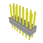 Conn Board Stacker HDR 14 POS 2mm Solder ST Top Entry Thru-Hole Bulk