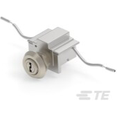 TE Connectivity-1571488-1 Interruttore con serratura Switch Key Lock OFF ON SPST 36° Flat Key 6A 250VAC Wire Lead Panel Mount