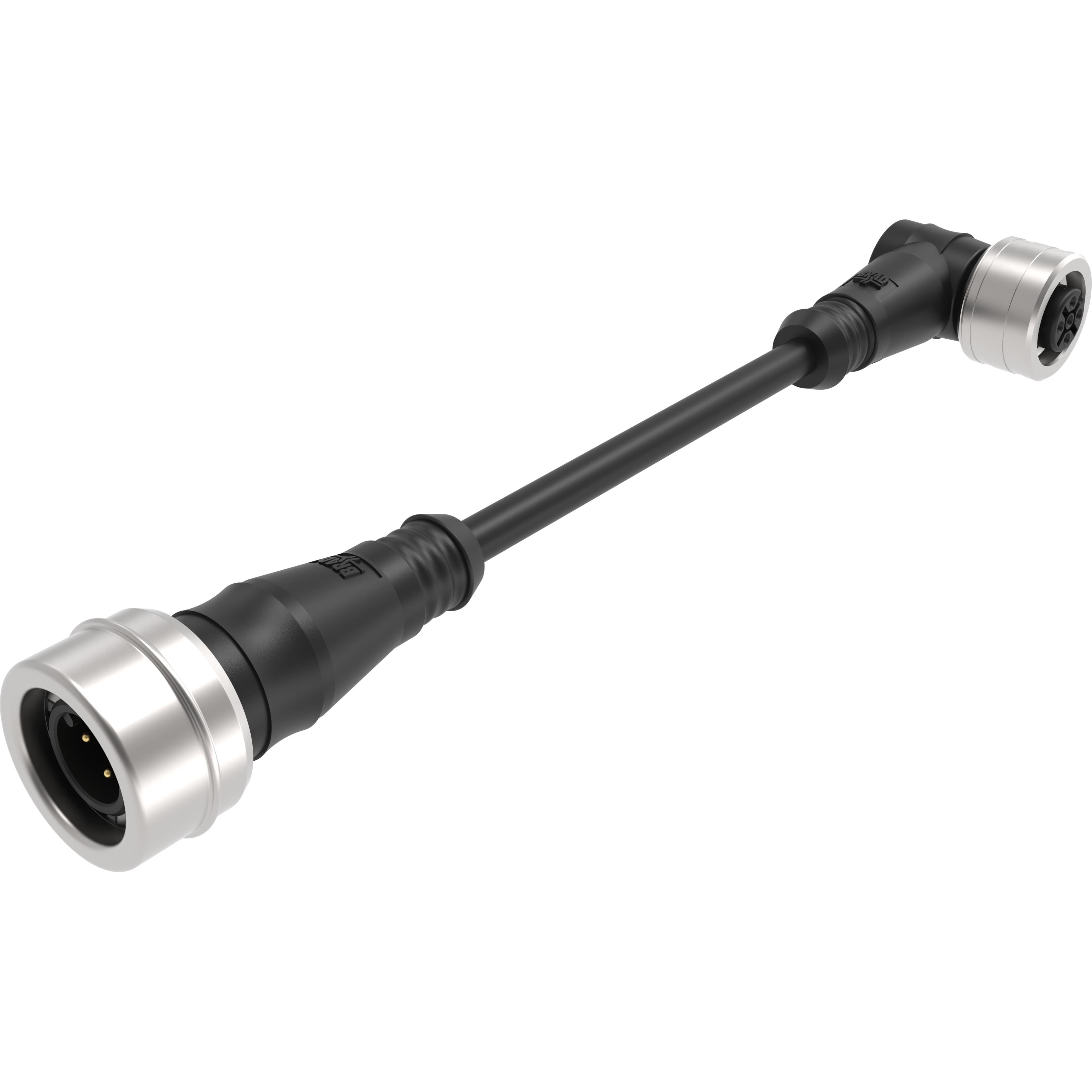 Molex-120080-5084 null Cable Assembly Circular 1m 24AWG M12 Circular to M12 Circular 8 to 8 Right Angle to Straight