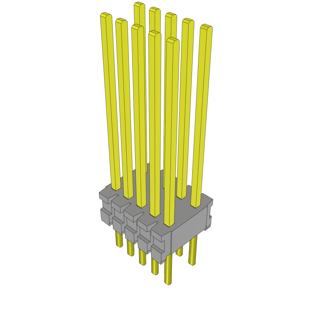 Samtec-TMS-105-58-L-D Piastre connettori e prese PCB Conn Unshrouded Header HDR 10 POS 1.27mm Solder ST Top Entry Thru-Hole Bulk