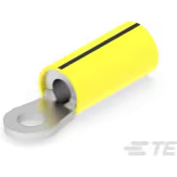 TE Connectivity-34821 Steckverbinderanschlüsse Spade Tongue Terminal 14-16AWG Copper Yellow/Black Stripe 24.21mm Tin Loose