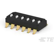 TE Connectivity-2319847-6 Conmutador DIP Switch DIP OFF ON SPST 6 Raised Slide 0.025A 24VDC Gull Wing 2000Cycles 2.54mm SMD Tube