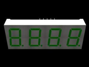Lumex-LDQ-M514RI LED-Anzeigen, segmentiert Displays Panel 4DIGIT 32LED Red CA 12-Pin DIP Module