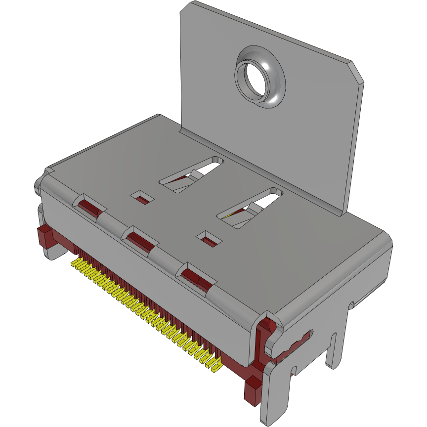 Samtec-HDMR-29-01-F-SM-PF Steckverbinder für Audio und Video Conn HDMI RCP 29 POS 0.5mm Solder RA SMD 29 Terminal 1 Port Tray