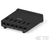 TE Connectivity-102241-4 Einzeladersteckverbinder, Gehäuse Conn Housing RCP 6 POS 2.54mm Crimp ST Cable Mount Black Package