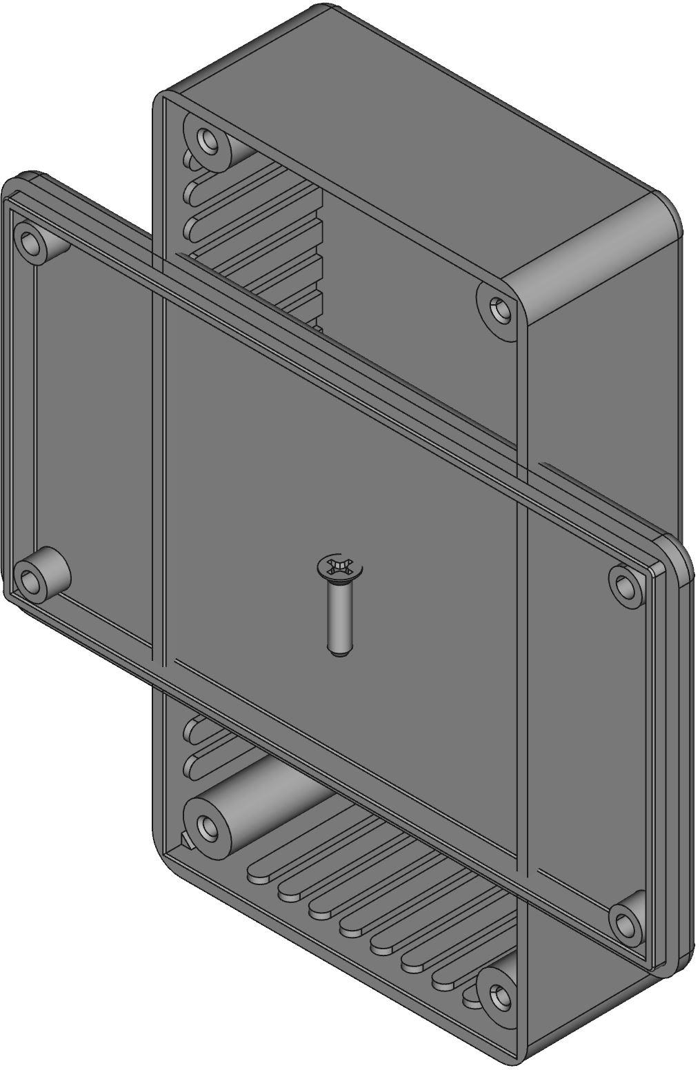 Hammond Manufacturing-1591BSBK Black Acrylonitrile Butadiene Styrene Wall Mount General Purpose Enclosure