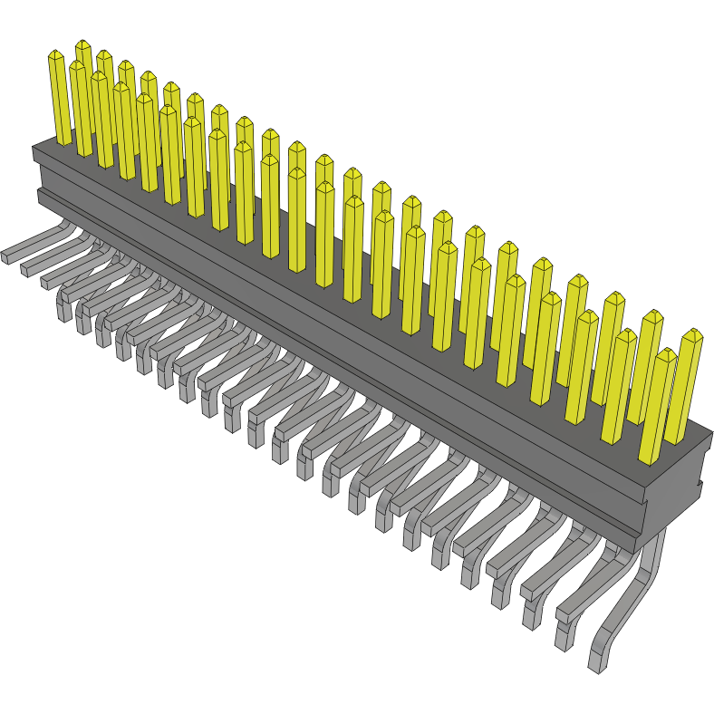 Samtec-FTSH-122-04-L-MT Steckverbinderleisten und Leiterplattenbuchsen Conn Unshrouded Header HDR 44 POS 1.27mm Solder RA Side Entry SMD/Thru-Hole TIGER CLAW™ Tube