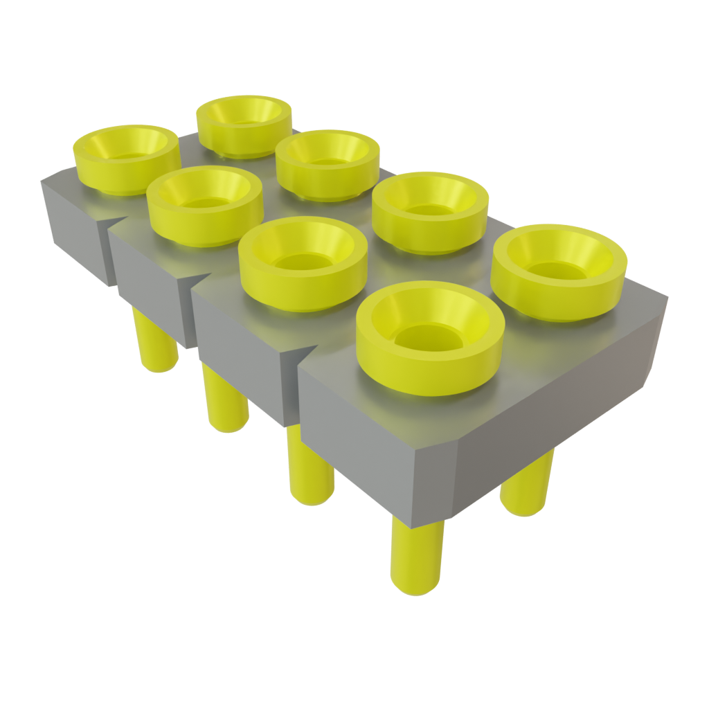 Samtec-SDL-104-G-12 Connector Headers and PCB Receptacles Conn Socket Strip SKT 8 POS 2.54mm Solder ST Top Entry Thru-Hole Bulk