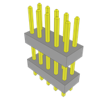 Conn Board Stacker HDR 10 POS 2mm Solder ST Top Entry Thru-Hole Bulk