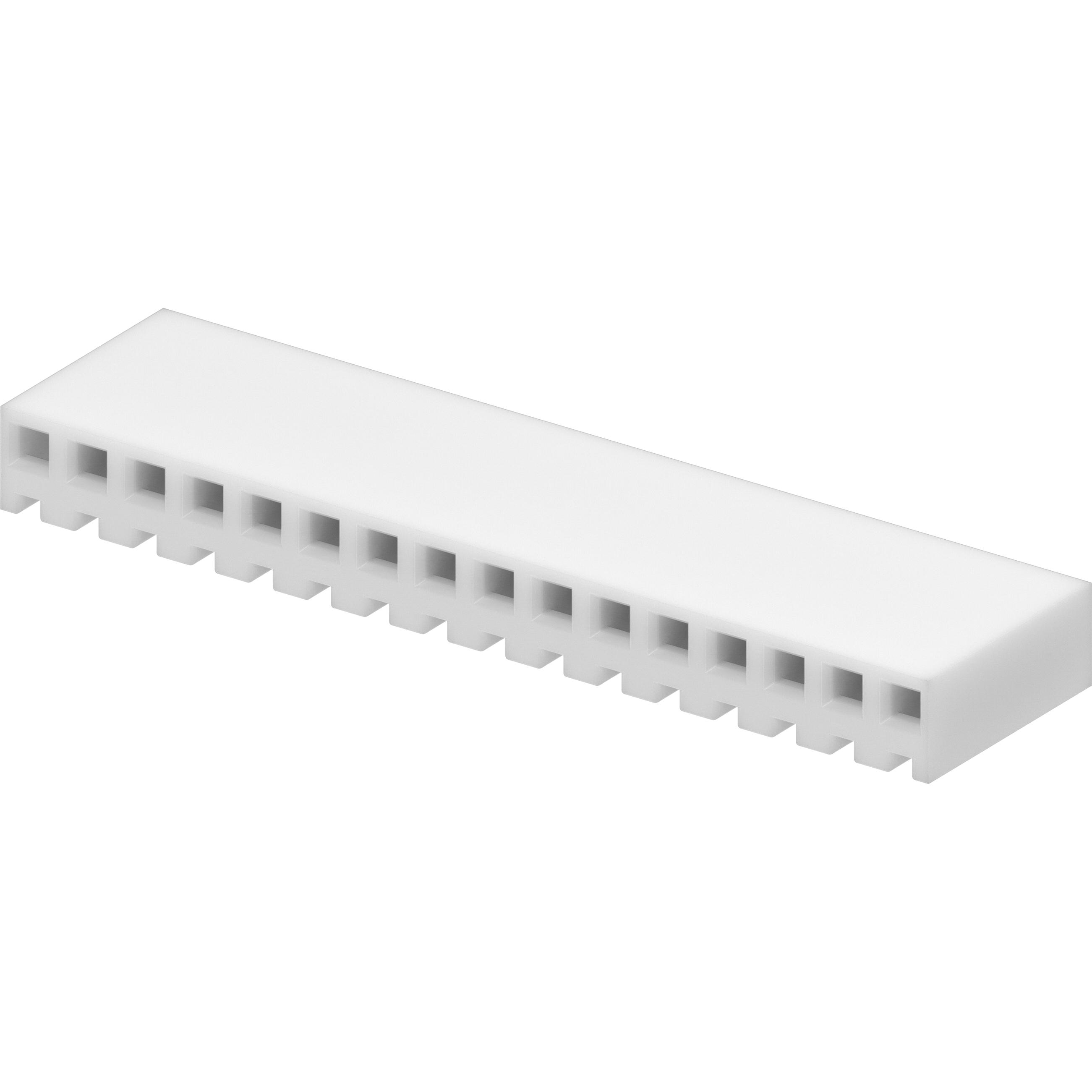 Molex-09507161 Einzeladersteckverbinder, Gehäuse Conn Housing F 16 POS 3.96mm Crimp ST Cable Mount Natural KK® Bag