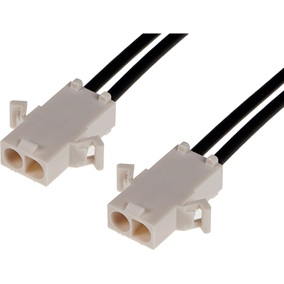 Molex-2162921021 Cable Assembly AC Power Cable Assembly AC Power 0.15m Wire to Board to Wire to Board 2 to 2 POS M-M Crimp-Crimp 14AWG