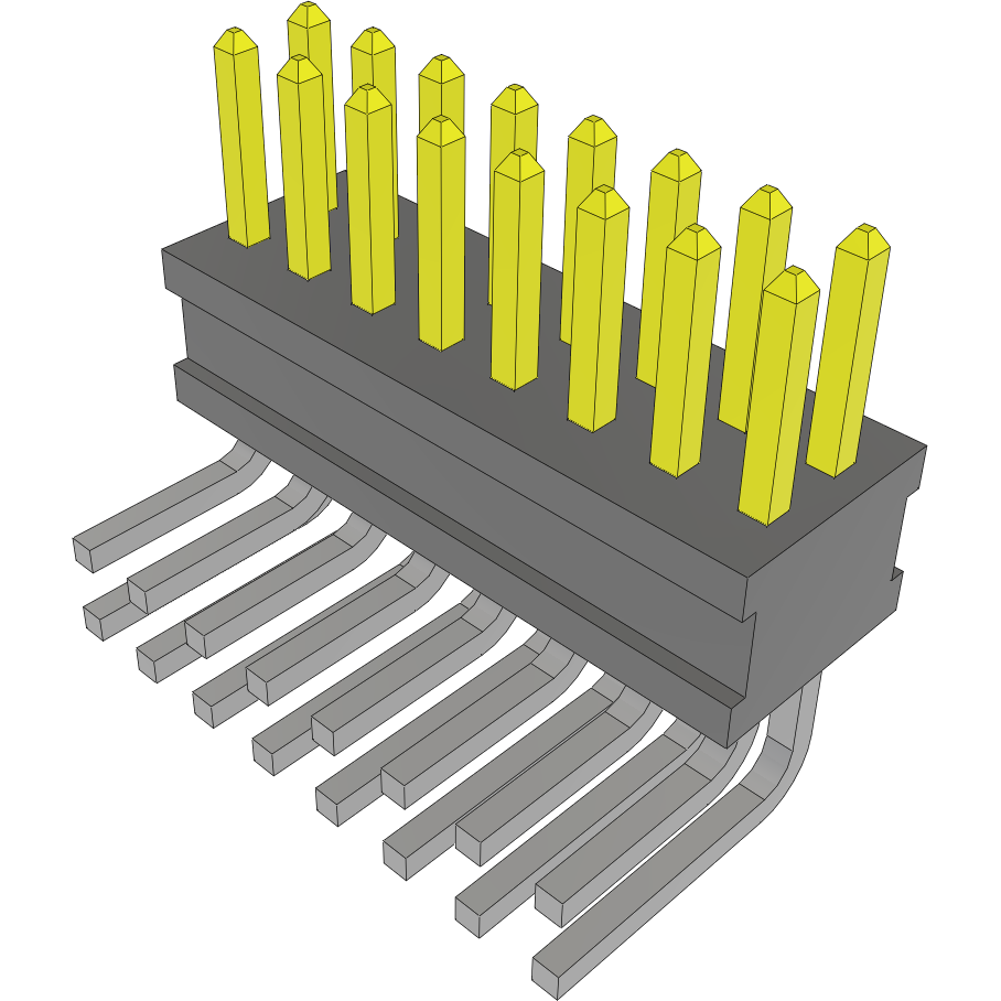 Samtec-FTSH-108-01-LM-D-RA Connector Headers and PCB Receptacles Conn Unshrouded Header HDR 16 POS 1.27mm Solder RA Side Entry Thru-Hole Tube